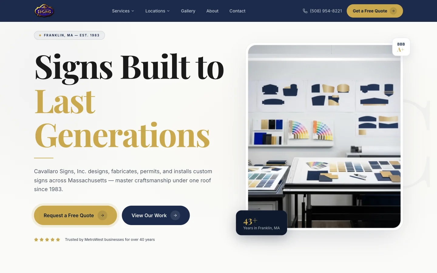 Cavallaro Signs website