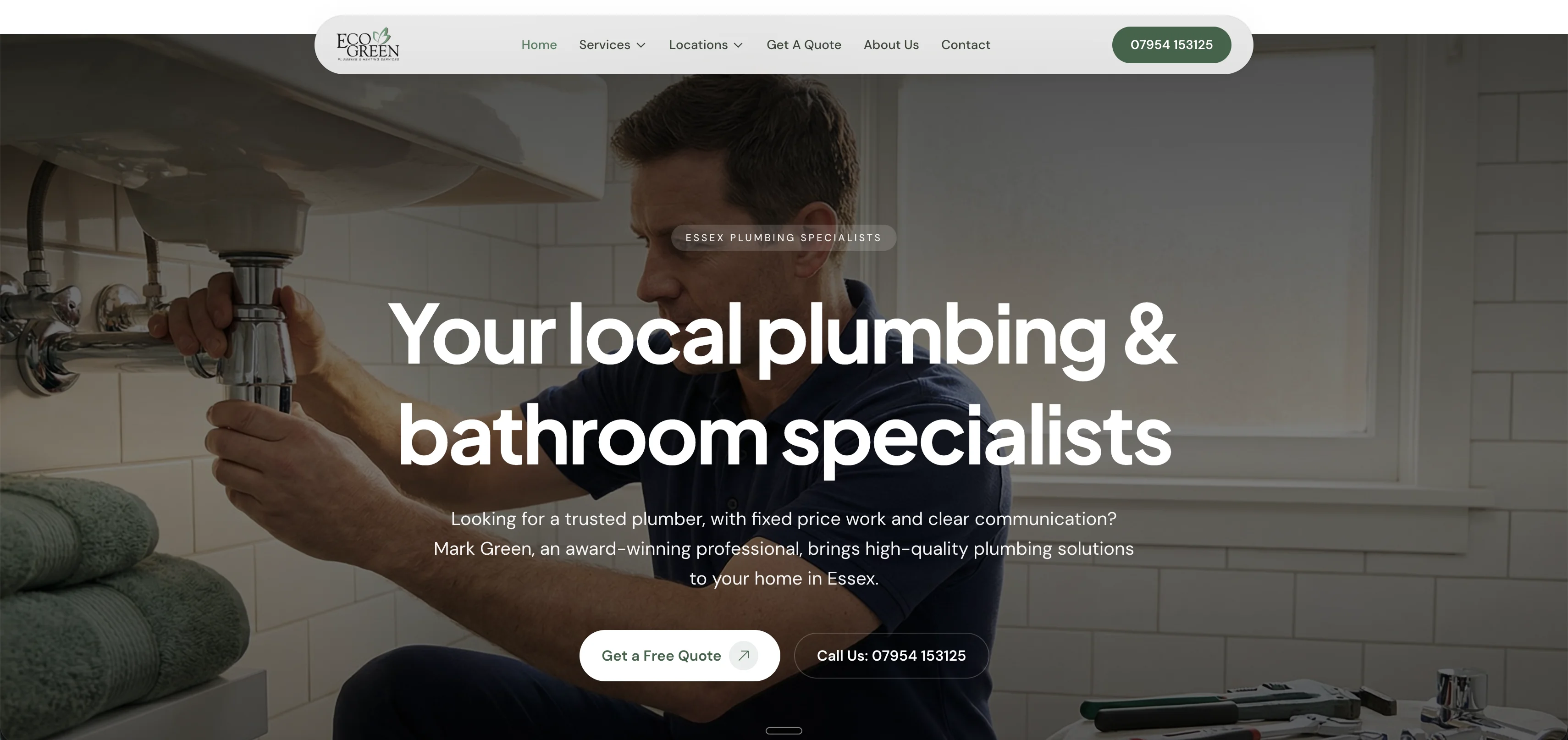 EcoGreen Plumbing website