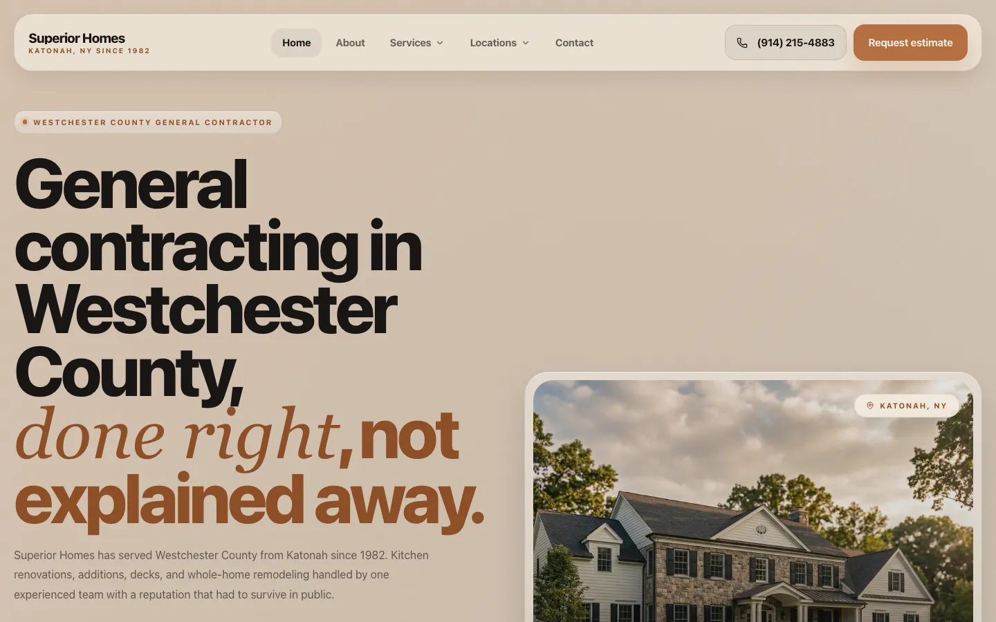 Superior Homes website