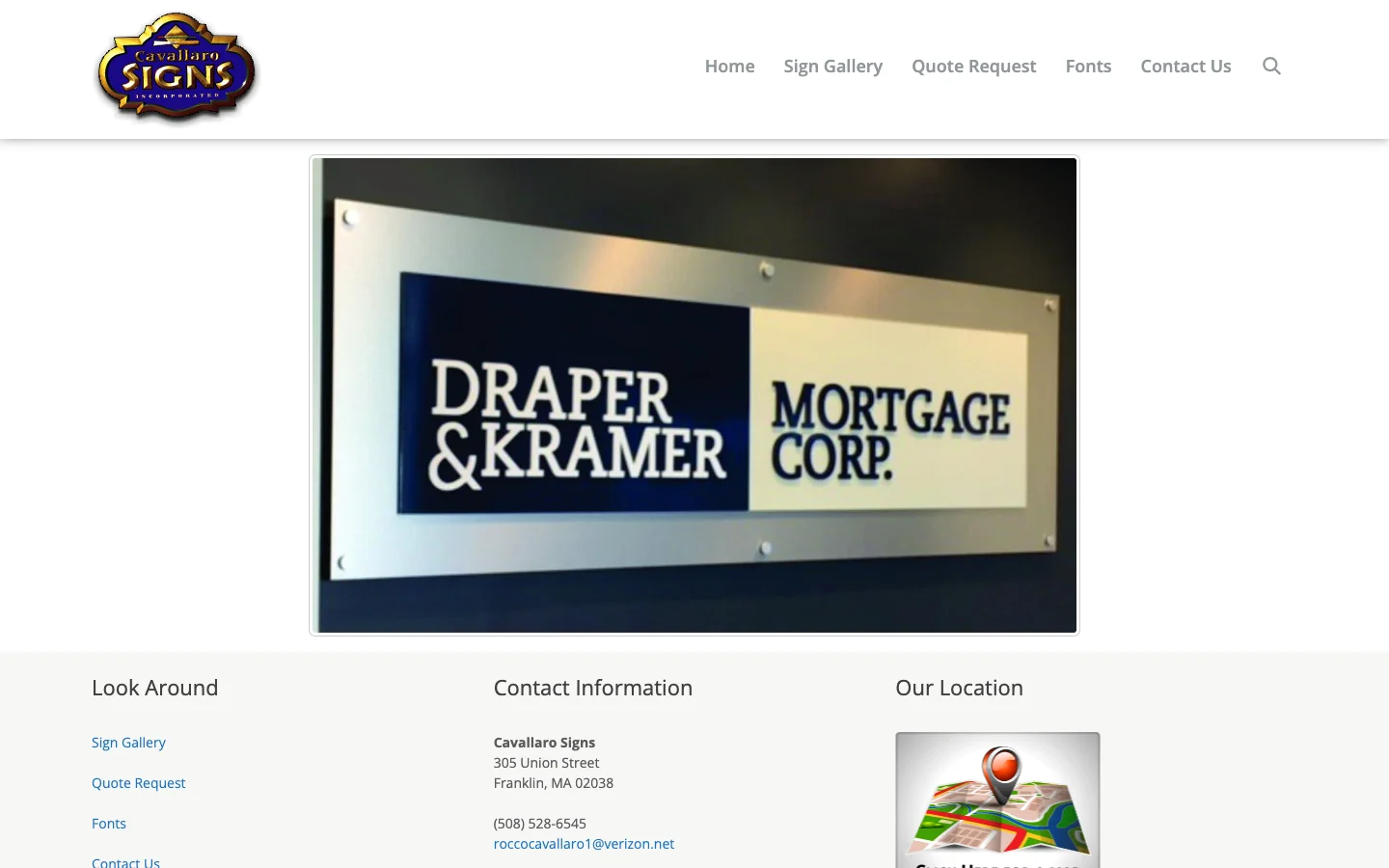 Cavallaro Signs, Inc. — before