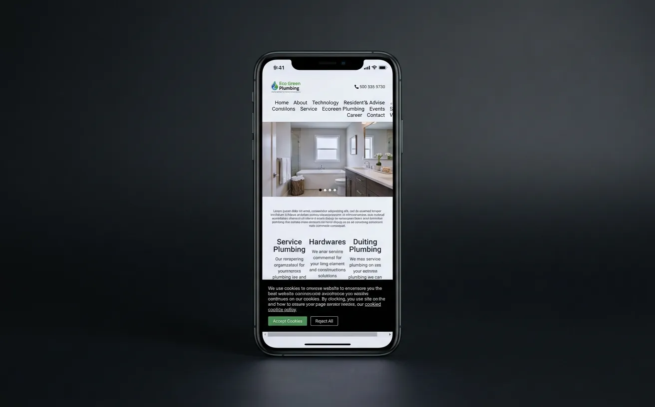 Before: EcoGreen Plumbing website